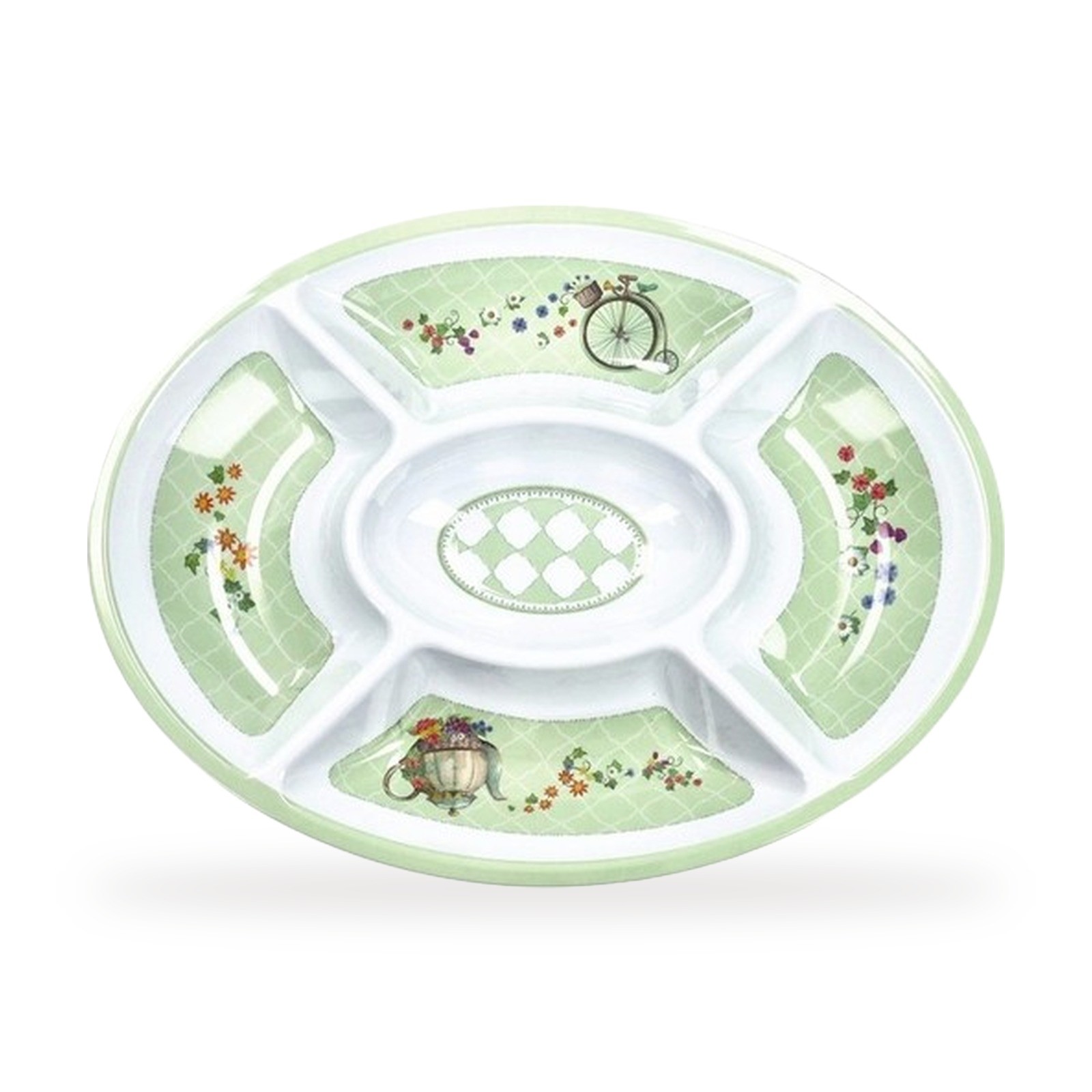 Antipastiera ovale Wonderland Brandani melamina con scomparti idea regalo casa