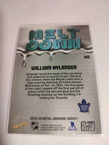 23-24 skybox metal Meltdown William Nylander - Picture 2 of 2