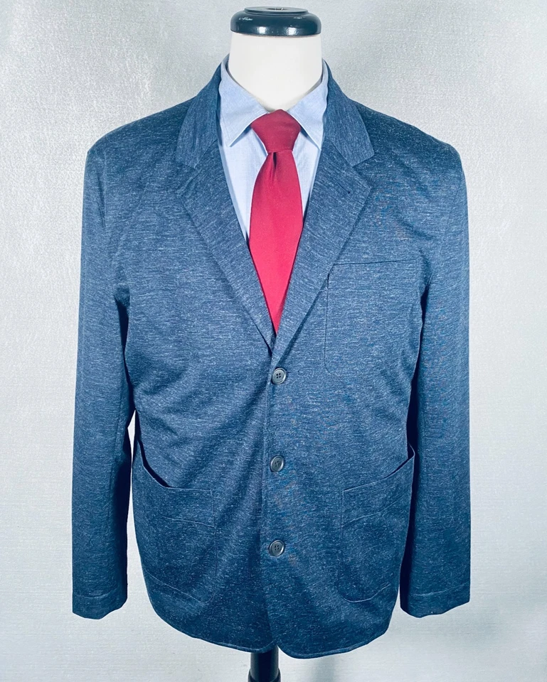 Chaqueta Blazer Abrigo Deportivo Proof Huckberry Para Hombres L 42 Azul Suave Shell Foto 3 de 4