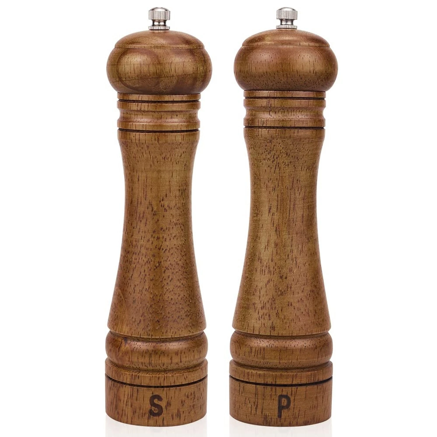 Wood Salt and Pepper Grinder Set, Salt Mill Pepper Grinder Set, Pepper Mill, ...
