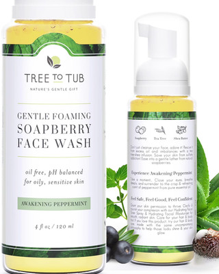 Sensitive Skin Face Wash for Oily Combination Skin - Gentle Tea Tree Face Cleans