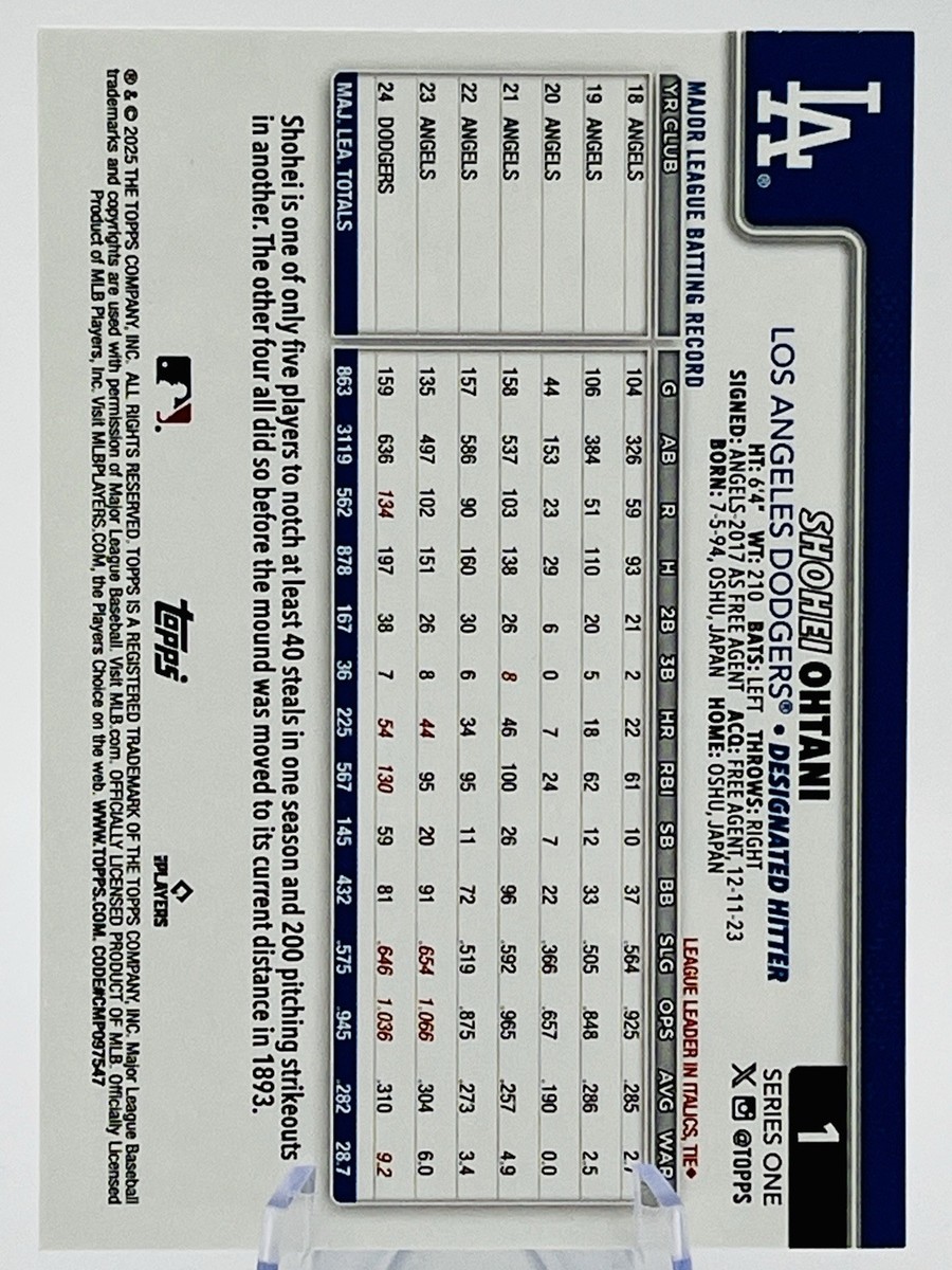 2025 Topps Series 1 Shohei Ohtani #1 | eBay