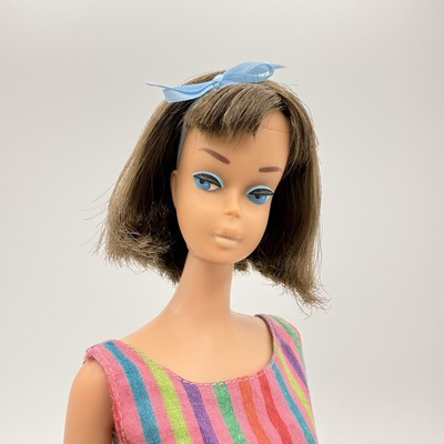 Vintage American Girl Barbie Doll Long Hair Silver Brunette or