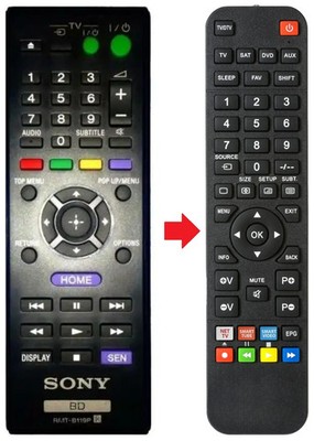 Fernbedienung geeignet für SONY BDP-S4100B | BDP-S470 | BDP-S490