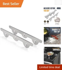 Heat Resistant & Non-Slip 2 Pack Stainless Steel Stove Gap Covers - 23.4 in