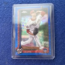 Topps 2025 Chrome MacKenzie Gore Washington Nationals Blue Parallel #160 /150