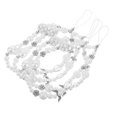 4 Pcs Phone Strap Bow-knot Beaded Mobile Chain Bowknot Charms for Case