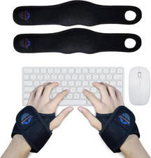 -Wearable Wrist Rest Pads, 2 Pc. Set, Ergonomic Mouse and Keyboard Support Cushi