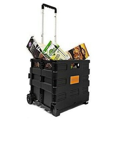 Extra Large Pliable Valise Shopping Cart Caisse Boite Chariot 35KG Capacité - Photo 1 sur 3