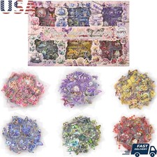 Scrapbook Stickers Set 150 Sheets Floral Plant Butterfly Transparent Designs New