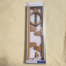 GLACIER BAY 4-Piece Solid Oak Bath Set Towel Ring And Bar Robe Hook Tp Holder