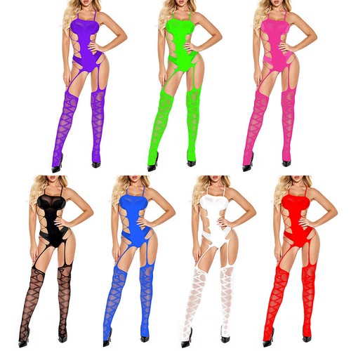 Lencería Sexy Bodystocking Body Red Medias Ropa de dormir Prendas para dormir Encaje U♡ - Imagen 2 de 26