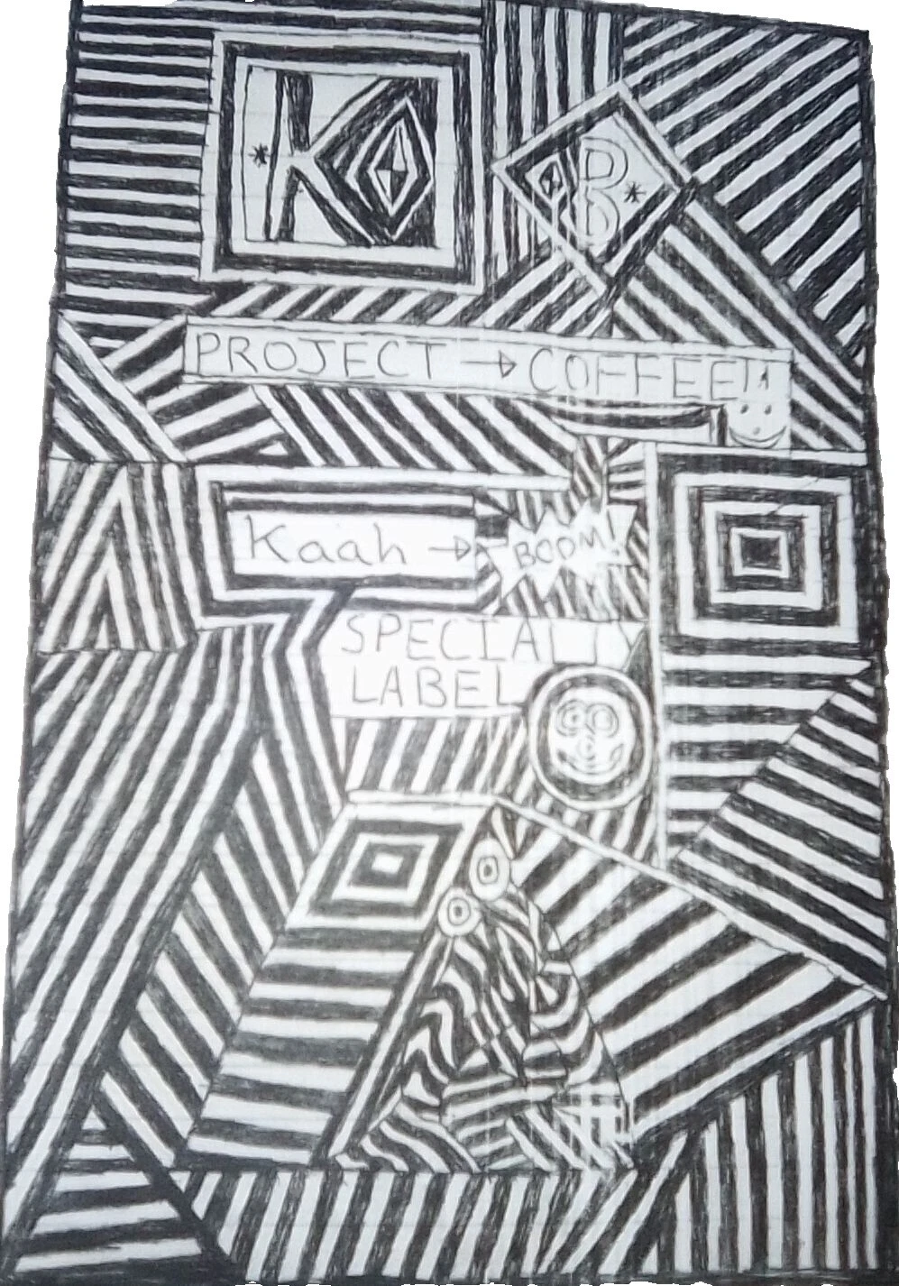 Art Deco dibujos de arte del carbón de leña