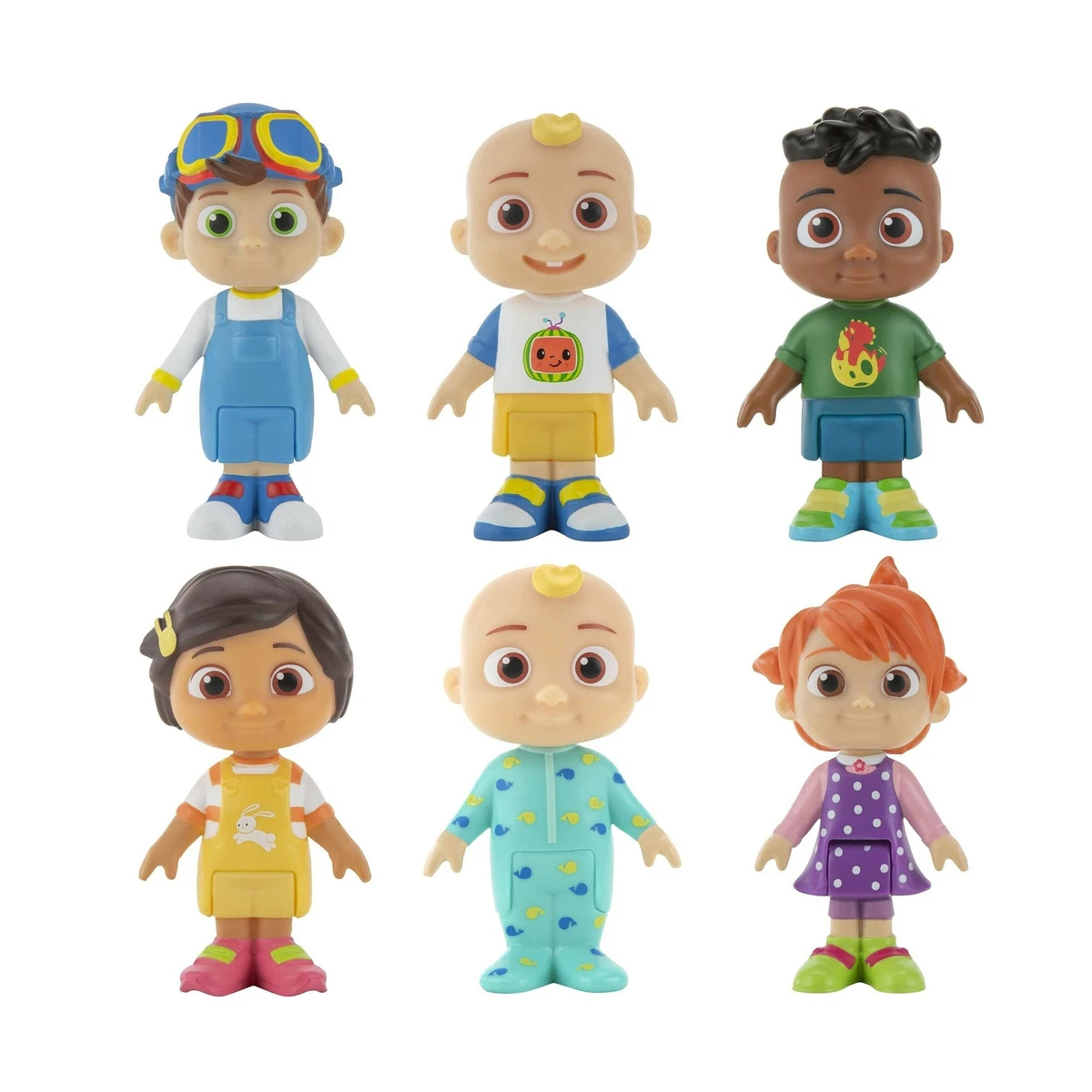 CoComelon Official Friends & Family, 6 Figure Pack - 3 Inch Character Toys