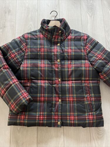 NWT $228 J Crew Black Red Green Plaid Tartan Puffer Pocket Jacket Sz M - Picture 4 of 15