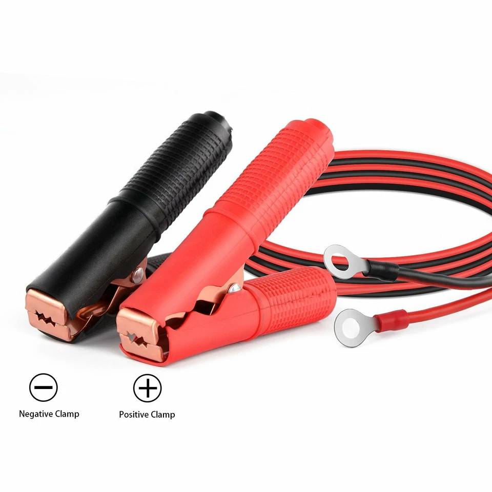 2 piezas clips de cocodrilo 30A cable de puente de refuerzo para cargador de batería de coche Foto 2 de 4