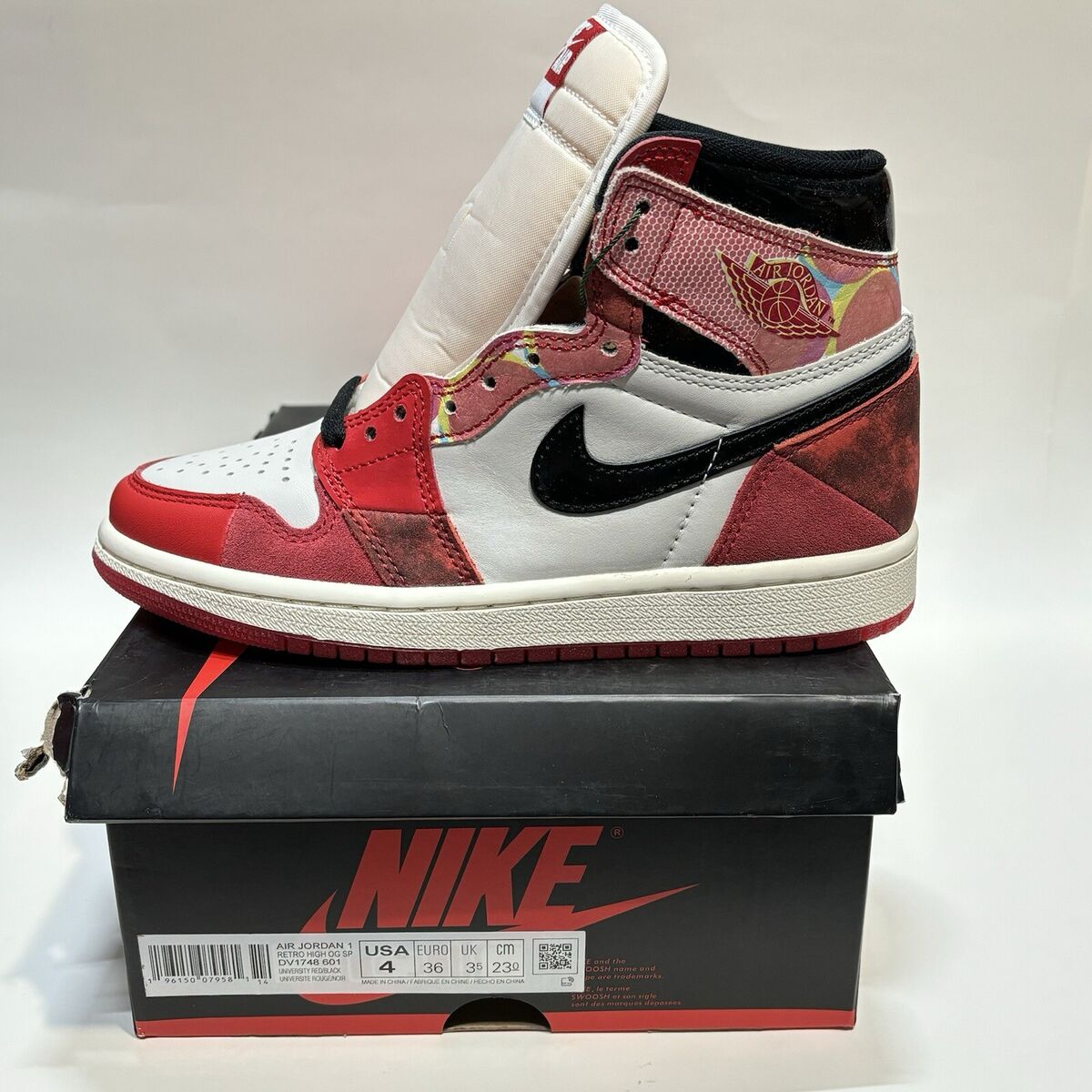 Jordan 1 High OG Spider Man Across The Spider Verse Men Size Jordan 1 High OG Spider Man Across The Spider Verse Men Size