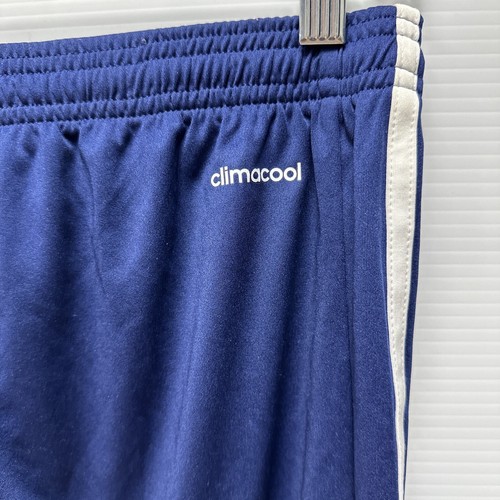 Pantaloncini Adidas ragazzo ragazza blu righe bianche Regi 14 calcio FB taglia - Youth XL NUOVI CON ETICHETTE - Foto 8 di 13