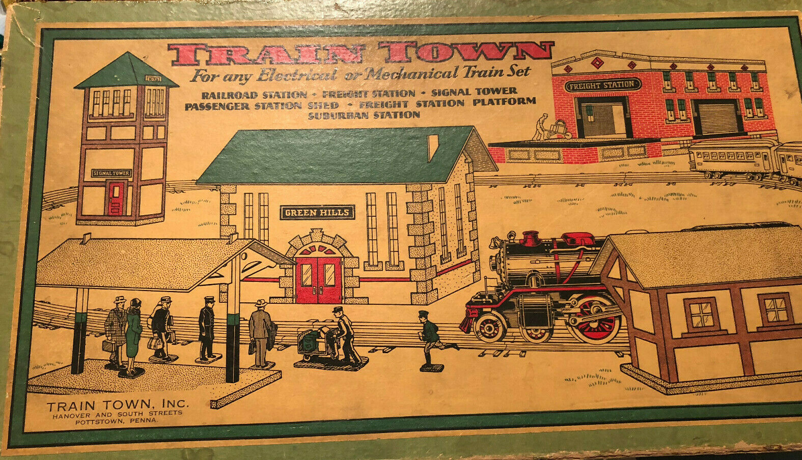 Vintage TOY TRAIN BUILDINGS SET "Train Town" Electrical & Mech. Railroad RARE! eBay