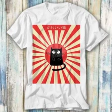 Kawaii Maneki Neko Cat Kuro Japan Rising T Shirt Meme Gift Top Tee Unisex 1188