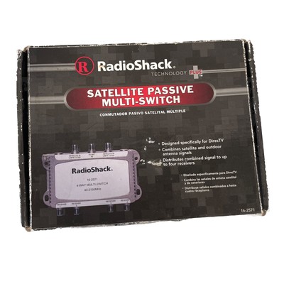 RadioShack Satellite Passive Multi-Switch 3-In/4-Out Dual-LNB #16-2571 (R9)