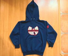 Rare Vintage Y2K Wu Tang Clan Hoodie Sweatshirt Navy Blue Hip Hop Sweater Small