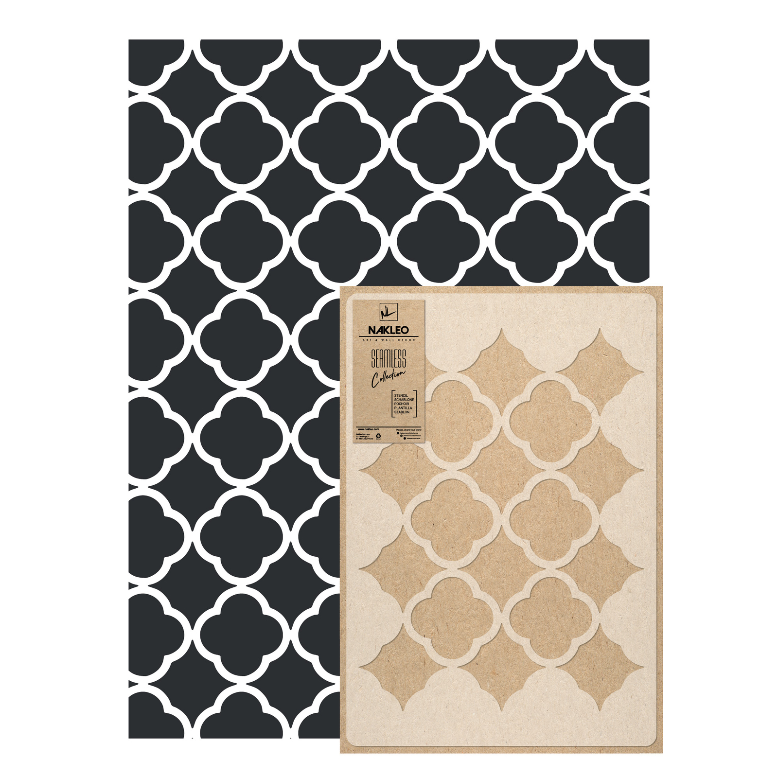 MAROCAIN pochoir en plastique réutilisable sans couture 65x95cm Aladdin pour décoration