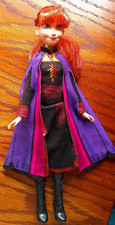 2018, Hasbro Disney 'Frozen II' ANNA Doll, Removable Dress/Cape, Boots, 11", EUC
