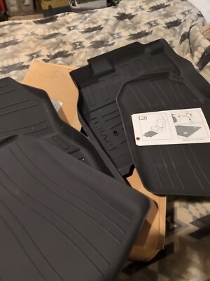 Set of 4 All-Weather Black Rubber Floor Mats Custom Fit 2013-2019 NISSAN LEAF 