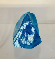 Aquamarine blue rough natural gem Andara crystal volcanic glass monatomic