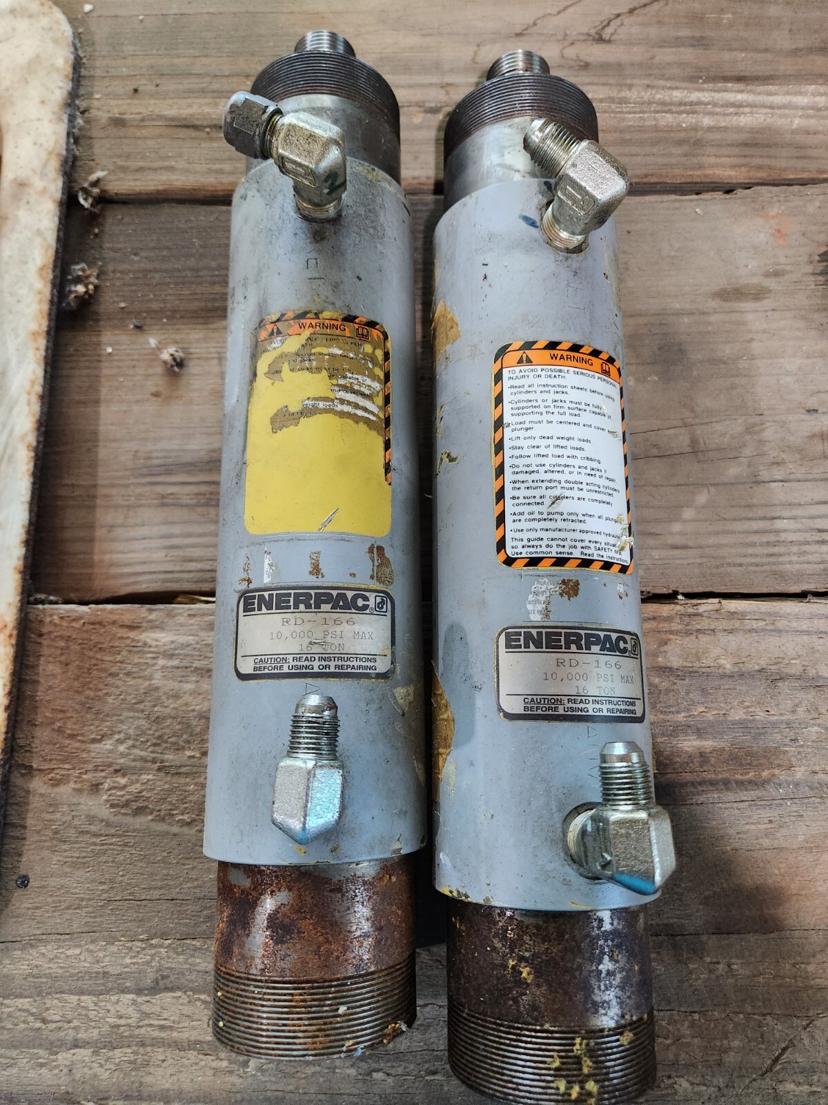 ENERPAC RD-166 HYDRAULIC CYLINDER DOUBLE ACTING 16 TON USA MADE