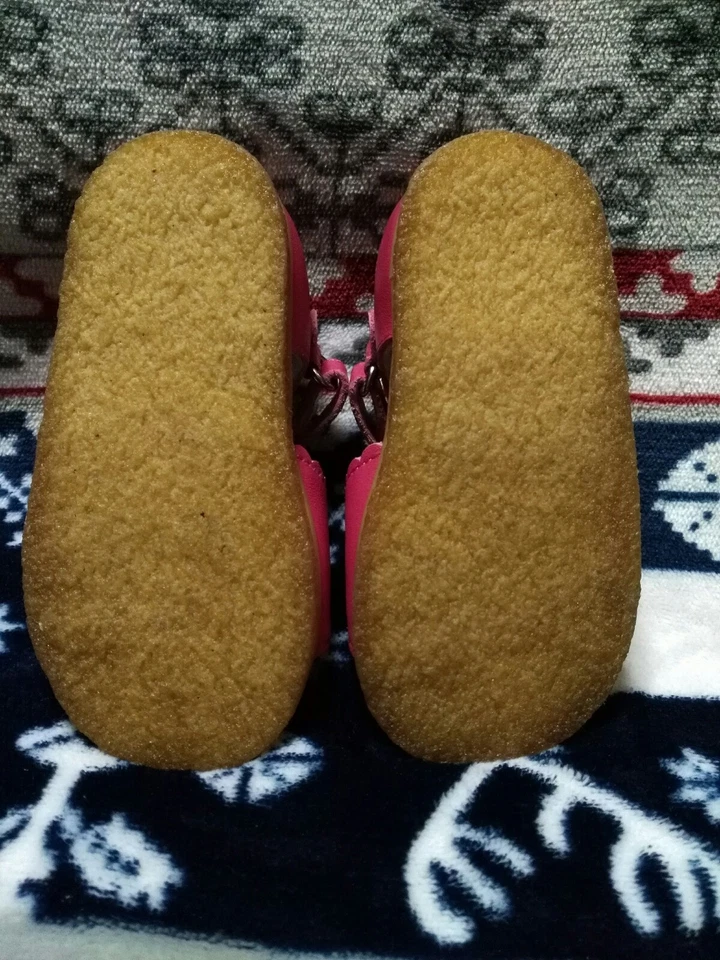 Zapatos de cuero rosa naranja estilo boutique Jumping Jacks para niñas talla 4 niños pequeños usados en excelente estado Foto 4 de 4