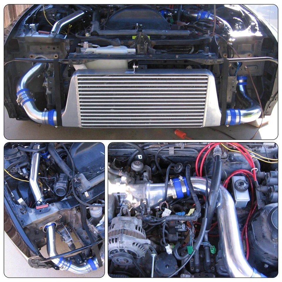 Kit intercooler FMIC turbo único azul para Mazda RX7 RX-7 FC FC3S 13B 86-91 Foto 2 de 4