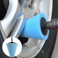 1x Car Cone Shaped Polishing Sponge Tool For Automobile Wheel Hub Accessories