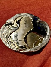 Charmant Belts Inc Belt Buckle Cranes Drink Water Painted Enamel Beverly Hills