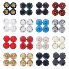 4Pcs Guitar Knobs Electric Bass Knobs Speed Volume Tone Control Knobs for LP ST