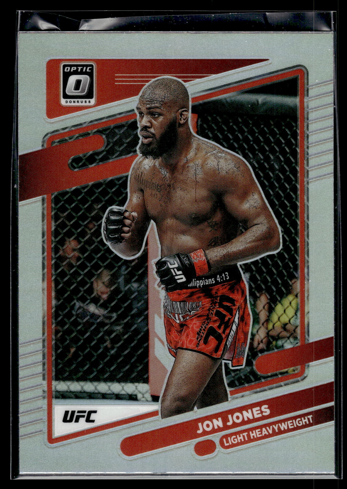 Jon Jones 2022 Panini Donruss Optic UFC Holo Silver Prizm Card  #65