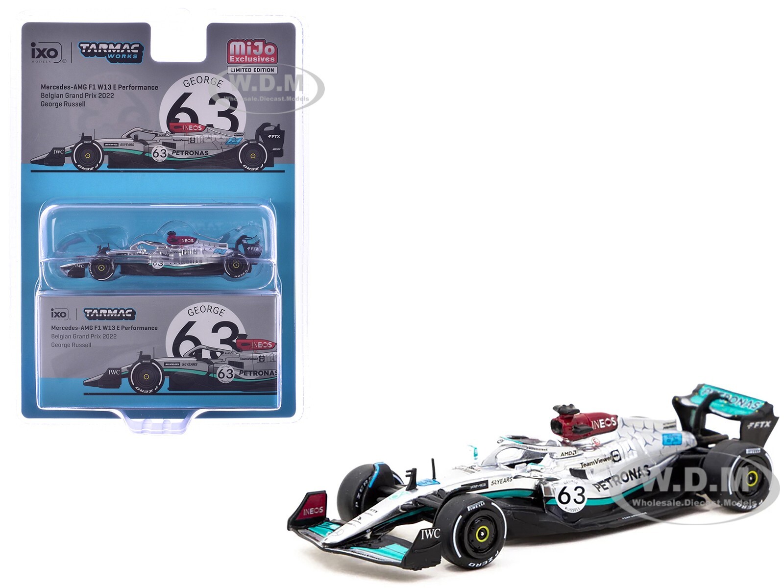 MERCEDES-AMG F1 W13 63 RUSSELL BELGIAN GP 2022 164 НА АСФАЛЬТЕ T64G-F044-GR3 2590₽