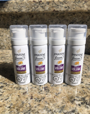 Pantene Pro V Foam Conditioner Sheer Volume Lot Of 4 1.4 oz Travel Size