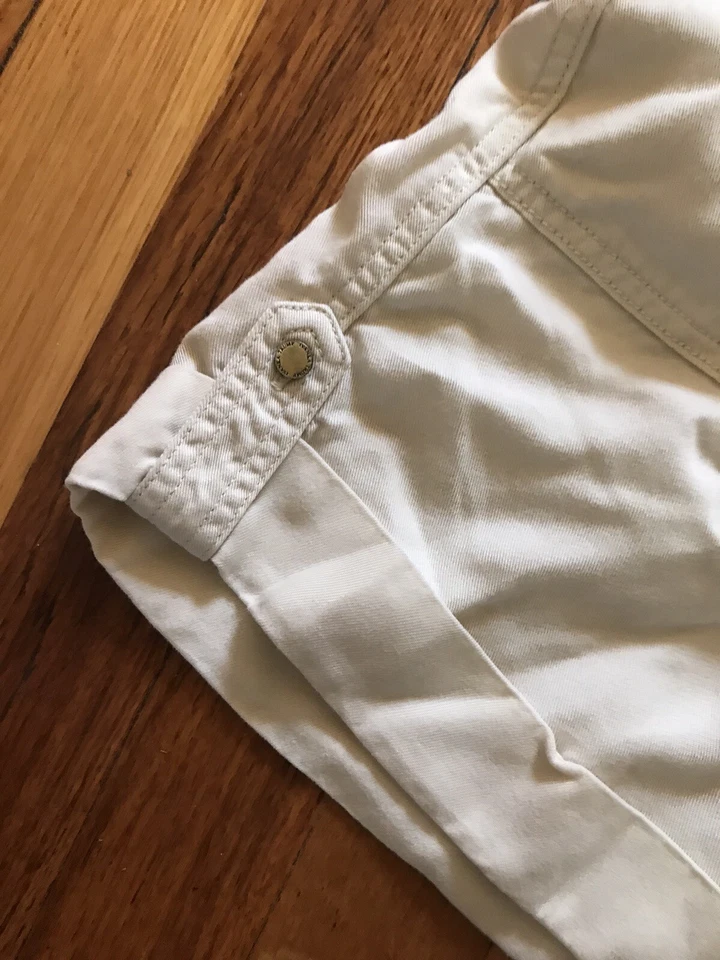 IVANKA TRUMP 短裤 6 码米色口袋人造丝远足海滩女式舒适 — 第 4/4 张图片