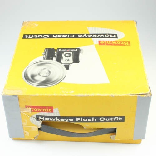 Kodak Brownie Hawkeye Flash Outfit W/ Camera + Flash + Bulbs in Box