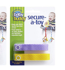 Baby Buddy Secure-A-Toy Safety Strap 2-Pack Lilac  Yellow