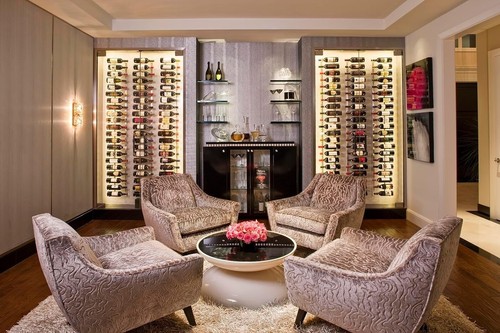 Sleek Metal 9-Bottle Wine Rack - Easy Access Wall Storage in Chrome Luxe - Picture 8 of 11