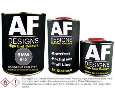 Autolack für BMW B40 Liquid Blue Metallic 1,25L Klarlack Set