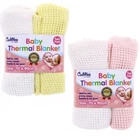 4 PACK 100% Cotton Extra Soft Baby Cellular Blanket Crib Moses Basket Cot NEW