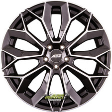 2x AEZ Leipzig black polished 9.5x22 ET42 - LK5/112 ML66.6 Felge Alu