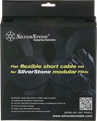 SilverStone Technology Flat Flexible Short Cable Set Designed for SilverStone Mo