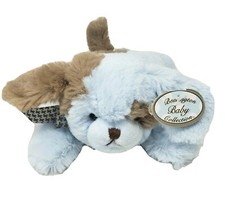 BEARINGTON COLLECTION BLUE PUPPY DOG STUFFED ANIMAL PLUSH TOY RATTLE NEW W/ TAG