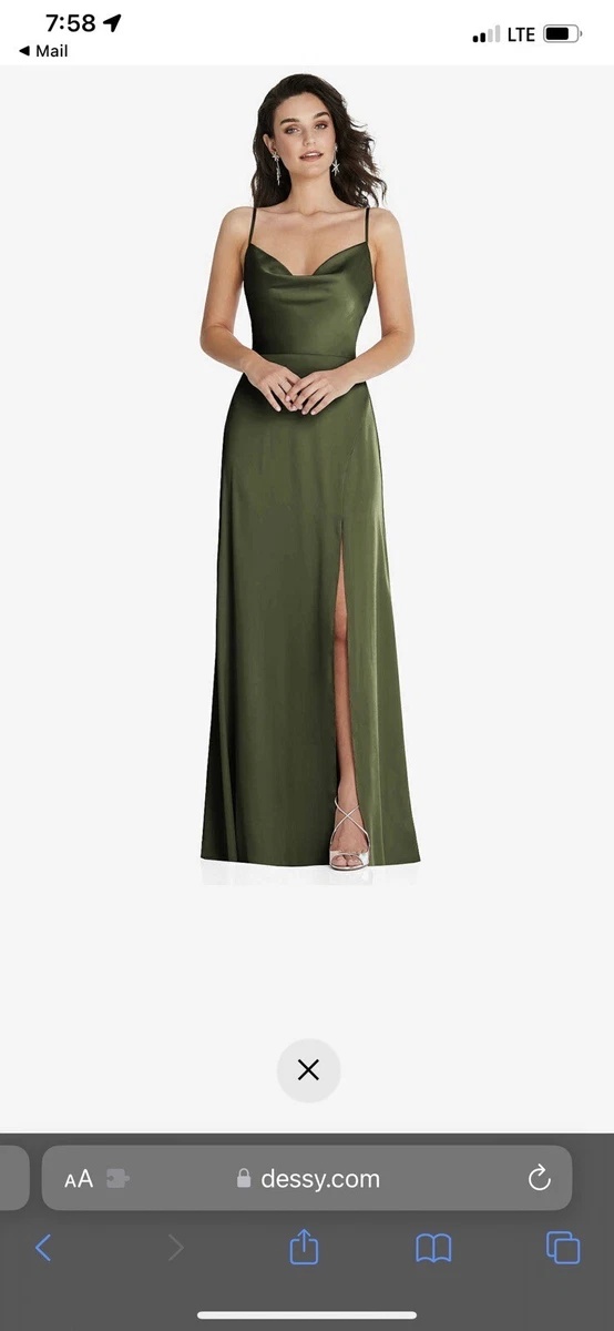 Satin Long Sleeve Green Bridesmaid Dresses for sale | eBay