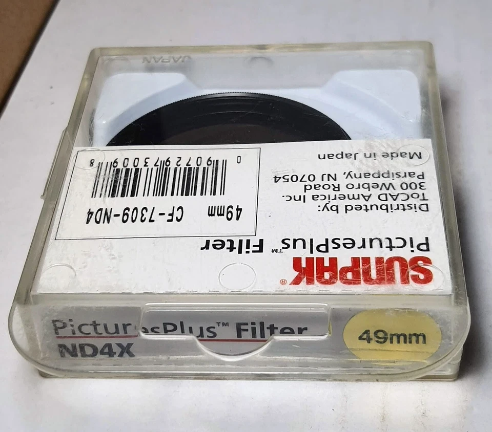 49mm ND-4 Neutral Density Lens Filter Japan ND4X ND 4X ND4 49 mm Sunpak - Image 2 of 2
